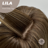 HOT OF SEASON -20 Inches Scalpiana Hazelnut Wolf Cut 3.5X4 Hard Silky Top Natural Scalp Effect Wig With Bangs LILA HAZELNUT