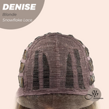 JBEXTENSION 24 Inches Blonde Wave Pre-Cut Snowflake Lace Frontlace Glueless Wig DENISE BLONDE【PERMATEASE】【BENDY EAR TABS】- M/L