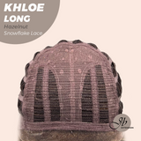 JBEXTENSION 18 Inches Hazelnut Blonde Highlight Pre-Cut Snowflake Lace Frontlace Glueless Wig KHLOE LONG HAZELNUT【PERMATEASE】【BENDY EAR TABS】- M/L