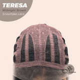 JBEXTENSION 18 Inches Midnight Brown( Black/Brown) Pre-Cut Snowflake Lace Frontlace Glueless Wig TERESA MIDNIGHT BROWN【PERMATEASE】【BENDY EAR TABS】
