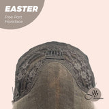 JBEXTENSION 25 Inches Mix Blonde Curly Free Part Pre-Cut Frontlace Glueless Wig EASTER