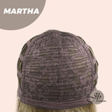 JBEXTENSION Pixie Cut Champagne Half Real Human Hair Half Futura Fiber Fashion Wig MARTHA