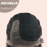 JBEXTENSION 10 Inches Dark Brown Pre-Cut Side Part Snowflake Lace Frontlace Glueless Wig MICHELLE DARK BROWN【BENDY EAR TABS】