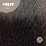 JBEXTENSION 24 Inches Curly Tea Black Darkest Brown Pre-Cut Frontlace Glueless Wig MISSY