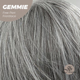 JBEXTENSION 20 Inches Grey Pre-Cut Free Part Frontlace Glueless Wig GEMMIE