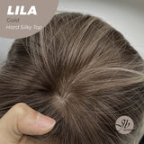 JBEXTENSION 20 Inches Scalpiana Blonde Wolf Cut 3.5X4 Hard Silky Top Natural Scalp Effect Wig With Bangs LILA GOLD