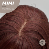 JBEXTENSION 16 Inches Scalpiana 3.5X4 Hard Silky Top Natural Scalp Effect Red Body Wave Wig With Bangs Wig MIMI SILK TOP RED