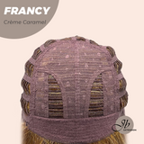 JBEXTENSION 18 Inches Crème Caramel Women Fashion Full Machine Wig FRANCY CRèME CARAMEL【PLUS PERMATEASE】【BENDY EAR TABS】