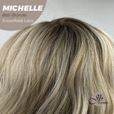 JBEXTENSION 10 Inches Bali Blonde Pre-Cut Side Part Snowflake Lace Frontlace Glueless Wig MICHELLE BALI BLONDE【BENDY EAR TABS】