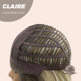 JBEXTENSION 22 Inches Mix Blonde Pre-Cut Snowflake Lace Frontlace Glueless Wig CLAIRE SNOWFLAKE【PERMATEASE】【BENDY EAR TABS】- M/L