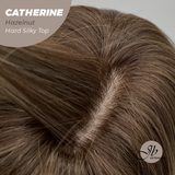 JBEXTENSION 25 Inches Scalpiana Hazelnut 3.5X4 Hard Silky Top Natural Scalp Effect Wig With Bangs CATHERINE HAZELNUT