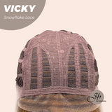 JBEXTENSION 20 Inches Caramel Pre-Cut Snowflake Lace Frontlace Glueless Wig VICKY【PERMATEASE】【BENDY EAR TABS】- M/L