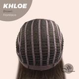 JBEXTENSION 12 Inches Bob Cut Brown Pre-Cut Snowflake Lace Frontlace Glueless Wig KHLOE BROWN【PERMATEASE】【BENDY EAR TABS】