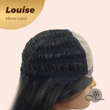 [PRE-ORDER] JBEXTENSION LOUISE Full Monofilament Wig 16 Inches Jet Black Curly Mono Lace Wig