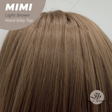 JBEXTENSION 16 Inches Scalpiana 3.5X4 Hard Silky Top Natural Scalp Effect Light Brown Body Wave Wig With Bangs Wig MIMI SILK TOP LIGHT BROWN