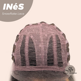 JBEXTENSION 22 Inches Mix Blonde Pre-Cut Snowflake Lace Frontlace Glueless Wig INéS SNOWFLAKE【PERMATEASE】【BENDY EAR TABS】- M/L