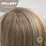 JBEXTENSION 16 Inches Blonde Straight Pre-Cut Side Part Snowflake Lace Frontlace Glueless Wig HILLARY SNOWFLAKE【BENDY EAR TABS】- M/L