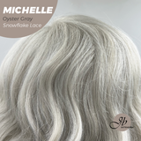 JBEXTENSION 10 Inches Oyster Gray Pre-Cut Side Part Snowflake Lace Frontlace Glueless Wig MICHELLE OYSTER GRAY【BENDY EAR TABS】
