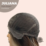 JBEXTENSION 26 Inches Wolf Cut Brown With Highlight Frontlace Glueless Wig JULIANA DARK BROWN