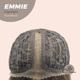 Nichole's Selection - 26 Inches Curly Women Brown With Highlight Wig Pre-Cut Frontlace Glueless Wig EMMIE HIGHLIGHT