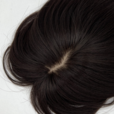 JBEXTENSION 16 Inches Scalpiana Hard Silky Topper Clip in Synthetic Fiber Wave Topper Hair Piece Hair with Bangs for Women Clip in Top Crown Hair Clip on Toupee Hairpiece for Slight Hair Loss/Thinning Hair