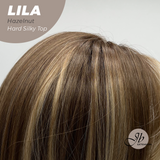 HOT OF SEASON -20 Inches Scalpiana Hazelnut Wolf Cut 3.5X4 Hard Silky Top Natural Scalp Effect Wig With Bangs LILA HAZELNUT
