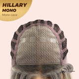 Nichole's Selection - HILLARY MONO Monofilament Handmade Wig 6X5 Full Monofilament Hand Tied Top Wig 16 Inches Blonde With Dark Root Straight Mono Lace Wig With Anti-slip Silicone Strips Glueless Wig Hillary Mono【BENDY EAR TABS】