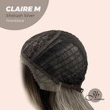 JBEXTENSION 22 Inches Body Wave Shatush Silver Pre-Cut Frontlace Glueless Wig CLAIRE M SILVER