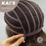 JBEXTENSION 18 Inches Brown Pre-Cut Snowflake Lace Frontlace Glueless Wig KAI'S BROWN【PERMATEASE】【BENDY EAR TABS】