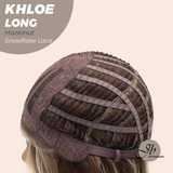 JBEXTENSION 18 Inches Hazelnut Blonde Highlight Pre-Cut Snowflake Lace Frontlace Glueless Wig KHLOE LONG HAZELNUT【PERMATEASE】【BENDY EAR TABS】
