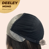 JBEXTENSION DEELEY MONO Full Monofilament Handmade Full Lace Full Hand Tied Wig 20 Inches Black Mono Lace Handmade Futura Fiber Wig Glueless Wig DEELEY MONO【BENDY EAR TABS】