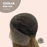 JBEXTENSION 14 Inches Bob Cut Balayage Blonde With Dark Root Frontlace Glueless Wig GIULIA BOB (FREE PARTING)