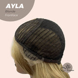 JBEXTENSION 24 Inches Body Wave Blonde Pre-Cut Frontlace Glueless Wig AYLA BLONDE