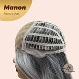 [PRE-ORDER] JBEXTENSION MANON Full Monofilament Wig 16 Inches Grey Color Curly Mono Lace Wig
