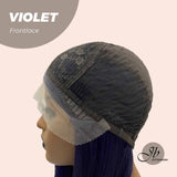 JBEXTENSION 26 Inches Dark Purple Color Long Straight Frontlace Glueless Wig VIOLET