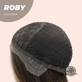 Nichole's Selection -22 Inches Brown Medium Length Women Pre-Cut Frontlace Glueless Wig ROBY