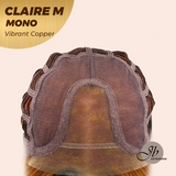 HOT OF SEASON - CLAIRE MONO VIBRANT COPPER Partial Monofilament Wig 22 Inches Vibrant Copper Partial Mono Lace Glueless Wig Claire Mono Vibrant Copper【BENDY EAR TABS】