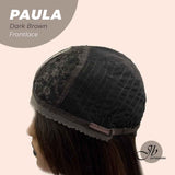 JBEXTENSION 12 Inches Bob Cut Chocolate Brown Straight Pre-Cut Frontlace Glueless Wig PAULA DARK BROWN