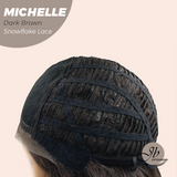 JBEXTENSION 10 Inches Dark Brown Pre-Cut Side Part Snowflake Lace Frontlace Glueless Wig MICHELLE DARK BROWN【BENDY EAR TABS】