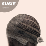 JBEXTENSION 16 Inches Dark Brown Women Pre-Cut Frontlace Glueless Wig SUSIE