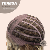 JBEXTENSION 18 Inches Hazelnut Pre-Cut Snowflake Lace Frontlace Glueless Wig TERESA HAZELNUT【PERMATEASE】【BENDY EAR TABS】- M/L
