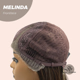 Nichole's Selection - 18 Inches Brown With Highlight Pre-Cut Frontlace Glueless Side Part Wig MELINDA