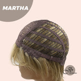 JBEXTENSION Pixie Cut Champagne Half Real Human Hair Half Futura Fiber Fashion Wig MARTHA