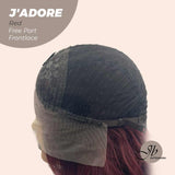 JBEXTENSION 10 Inches Red Curly Lace Front Wig.Pre Plucked 13*4 HD Transparent Lace Frontal Handmade Futura Fiber Swiss Lace Synthetic Fiber Glueless Wig JADOR RED