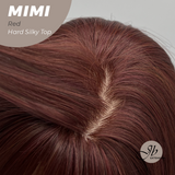 JBEXTENSION 16 Inches Scalpiana 3.5X4 Hard Silky Top Natural Scalp Effect Red Body Wave Wig With Bangs Wig MIMI SILK TOP RED
