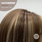 JBEXTENSION 25 Inches Scalpiana Hazelnut 3.5X4 Hard Silky Top Natural Scalp Effect Wig With Bangs CATHERINE HAZELNUT