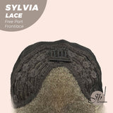 JBEXTENSION 20 Inches Dirty Blonde Curly Free Part Pre-Cut Frontlace Glueless Wig SYLVIA LACE