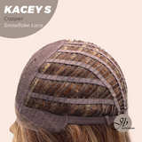 JBEXTENSION 20 Inches Copper Pre-Cut Snowflake Lace Frontlace Glueless Wig KACEY S COPPER【PERMATEASE】【BENDY EAR TABS】- M/L