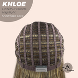 JBEXTENSION 12 Inches Bob Cut Hazelnut Blonde Highlight Pre-Cut Snowflake Lace Frontlace Glueless Wig KHLOE HAZELNUT【PERMATEASE】【BENDY EAR TABS】