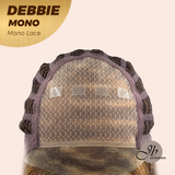 JBEXTENSION DEBBIE MONO Monofilament Handmade Wig 6X5 Full Monofilament Hand Tied Top Wig 15 Inches Copper Mono Lace Wig With Anti-slip Silicone Strips Glueless Wig DEBBIE MONO【BENDY EAR TABS】